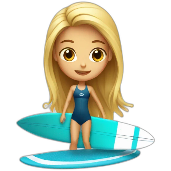 Surfer girl emoji