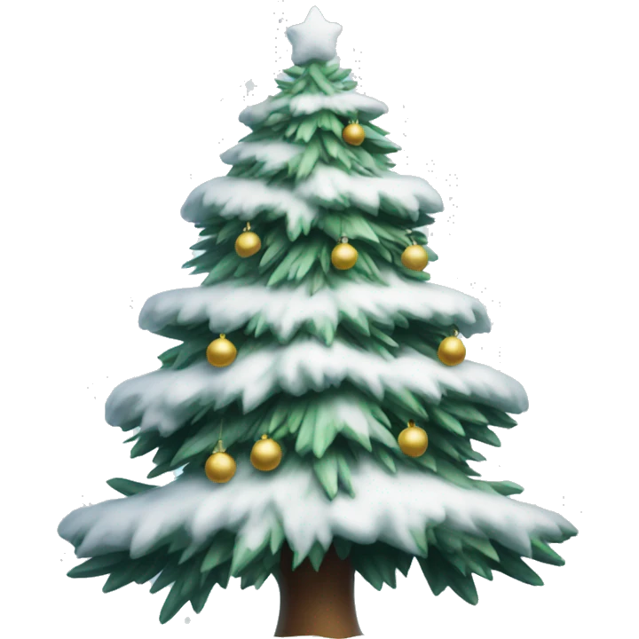 Snowy Christmas tree emoji