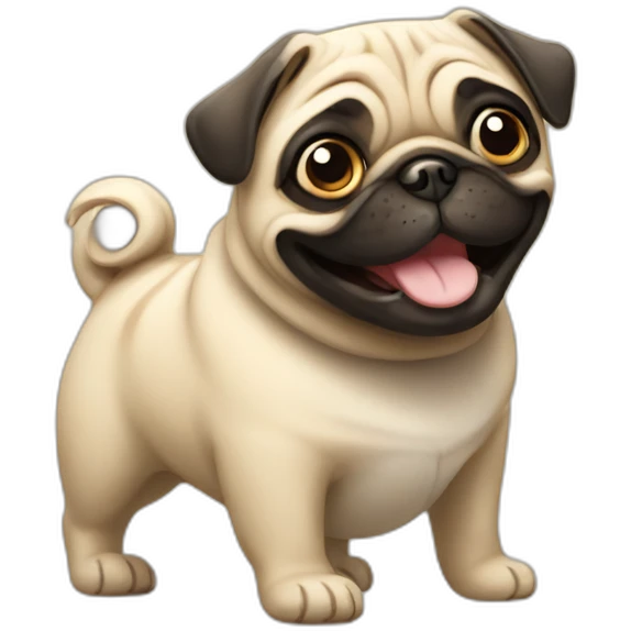 smiling pug emoji