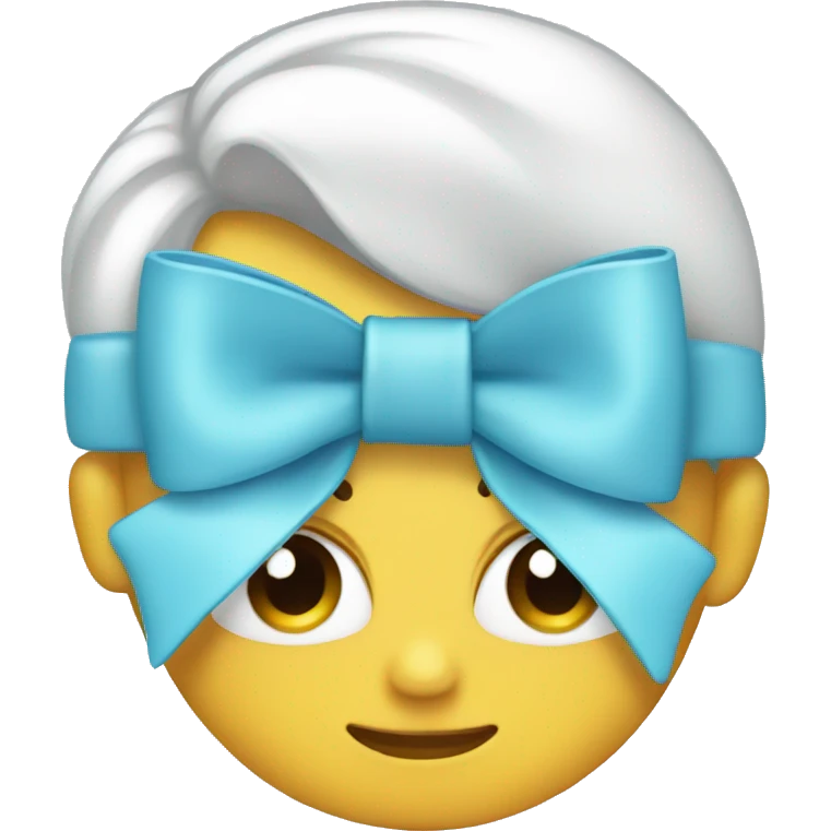 light blue bow  emoji