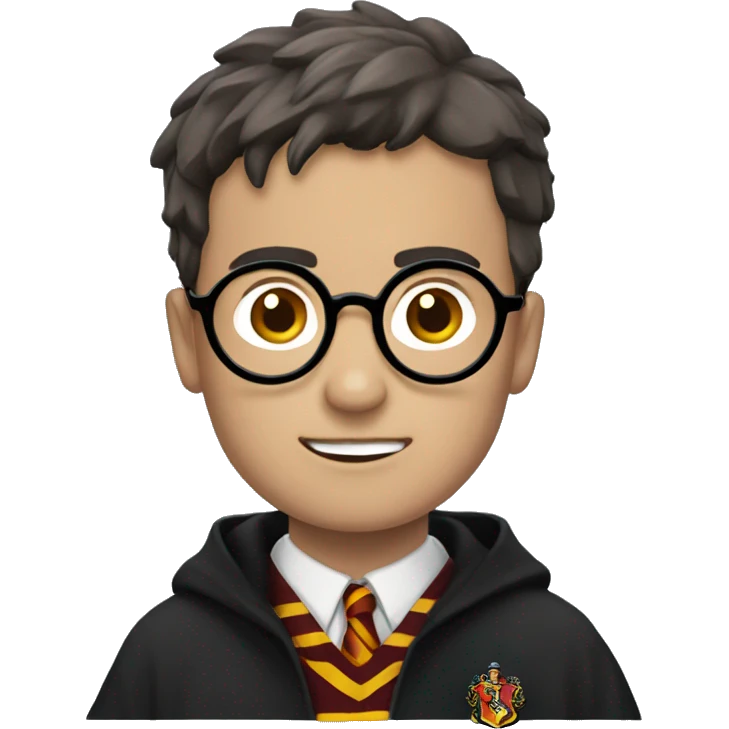 Harry Potter with round glasses and a lightning scar on his forehead  emoji