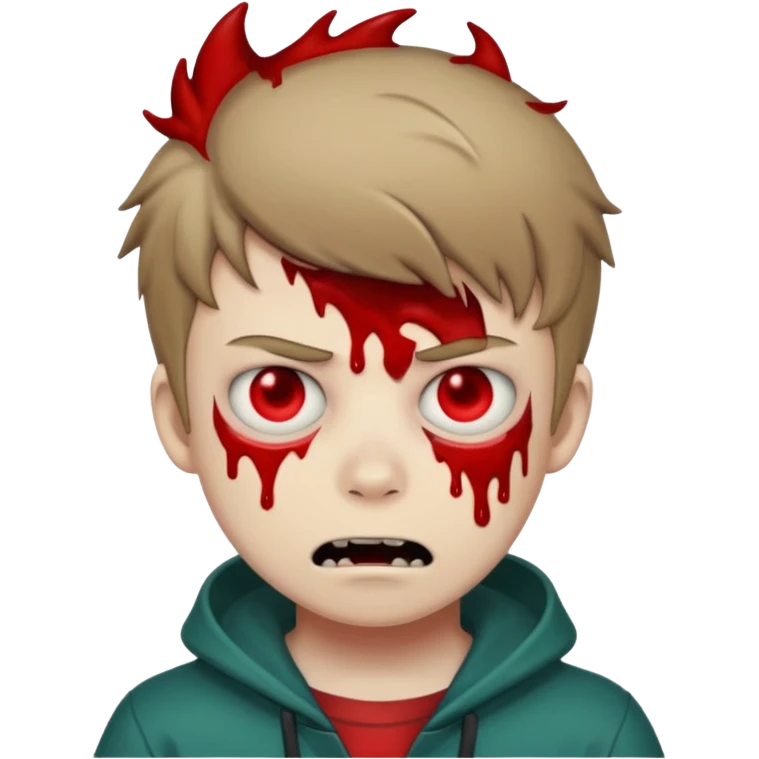 tord from eddsworld covered in blood horror creepy emoji