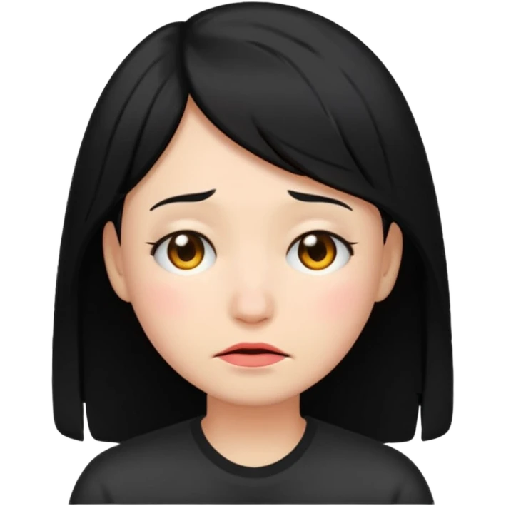 I’m so lonely with black hair emoji emoji
