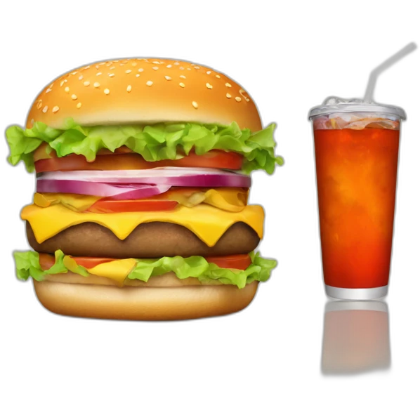 Burger and soda emoji