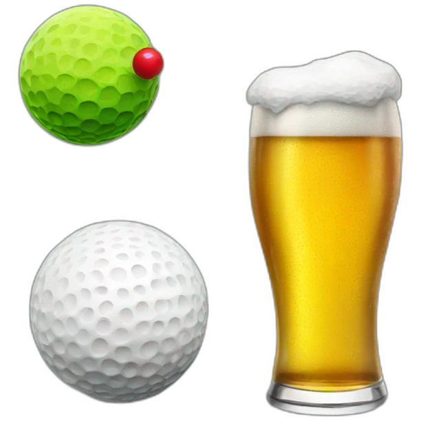 Beer and golf emoji