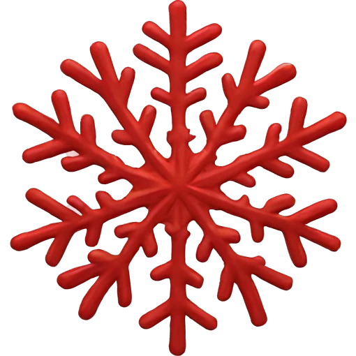 Red Snowflake  emoji