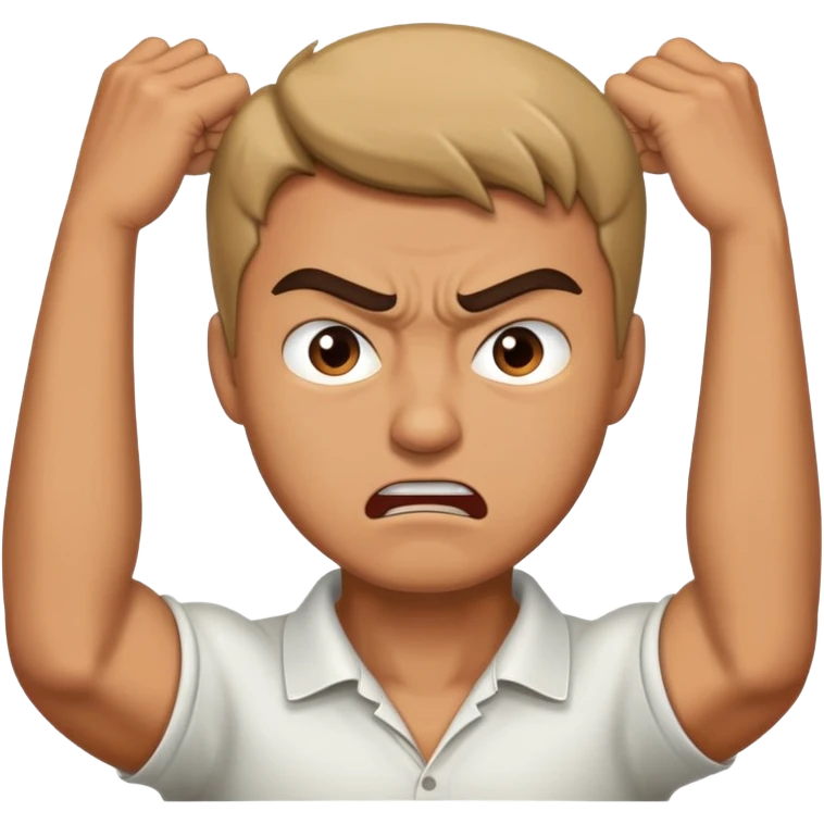 Guy holding neck angry  emoji