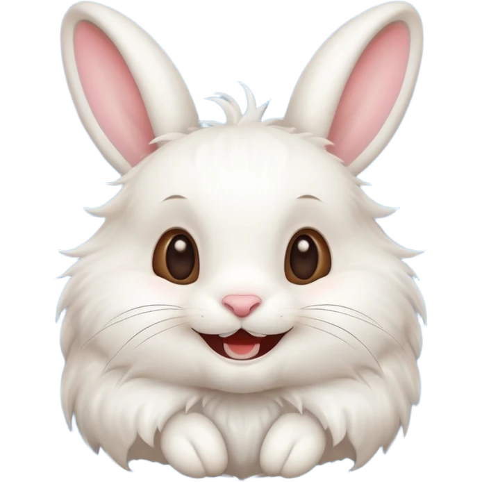 Cute rabbit with teeth emoji emoji
