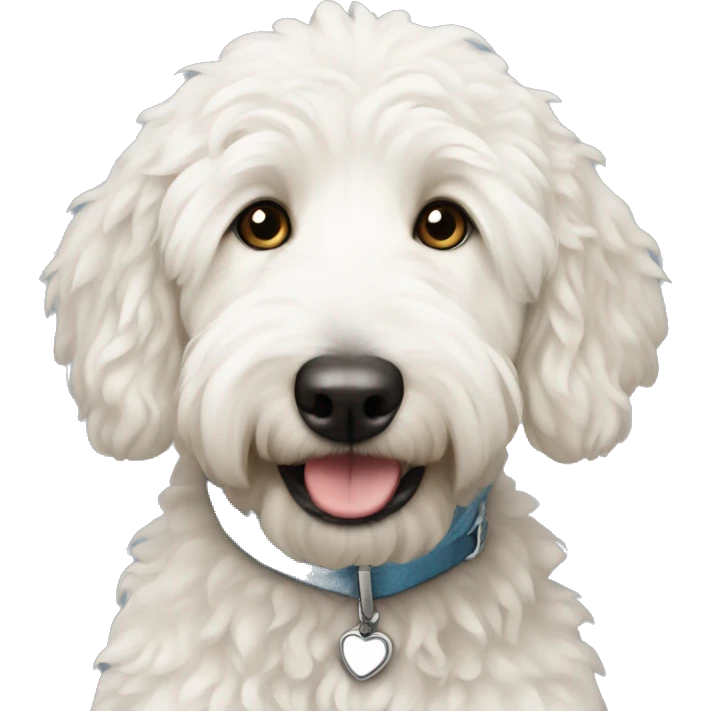 White golden doodle emoji