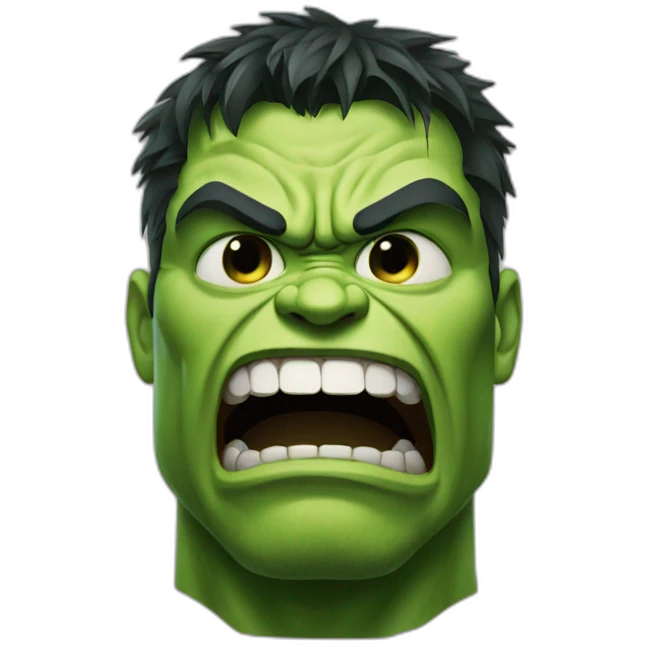 Hulk crying face  emoji
