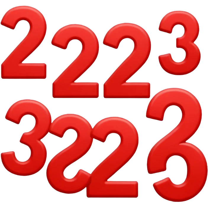 red numbers "2023" emoji