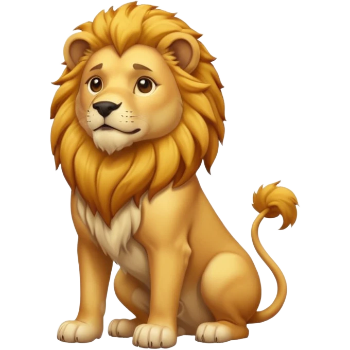 A dog with lion body  emoji