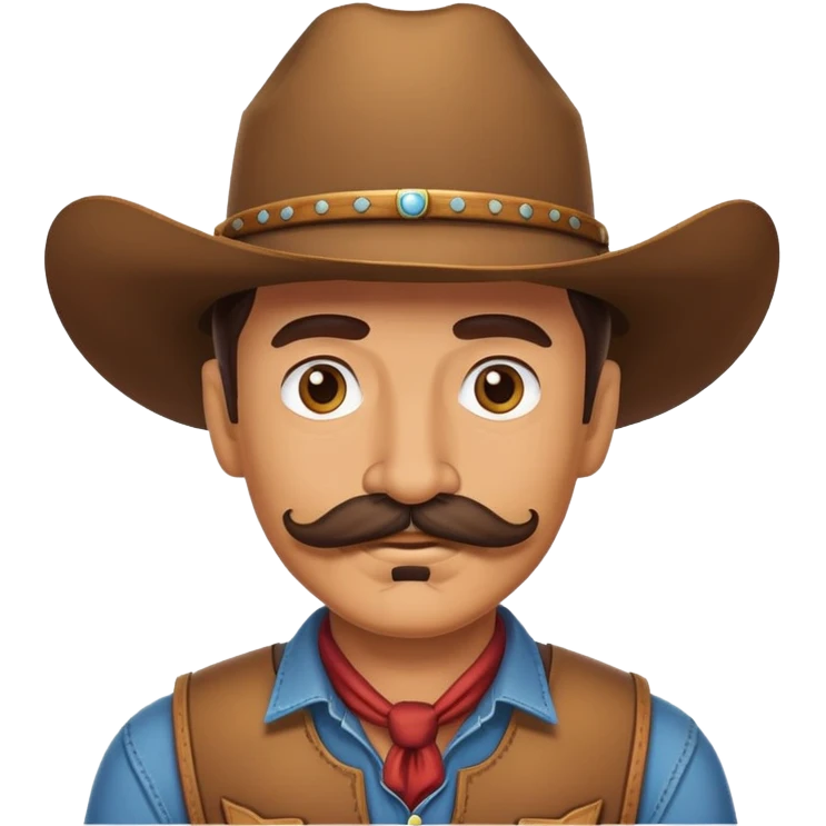 Cowboy with a moustache  emoji