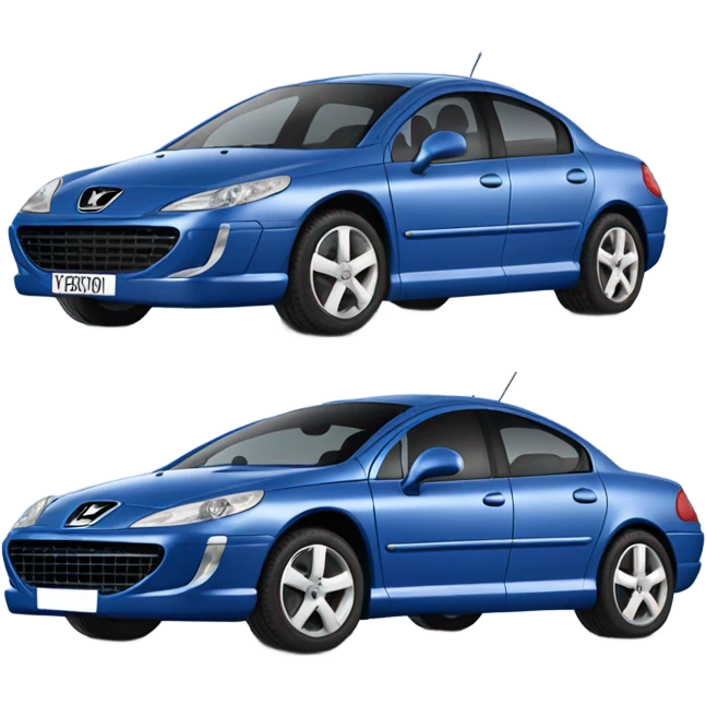 Peugeot 407 azul emoji