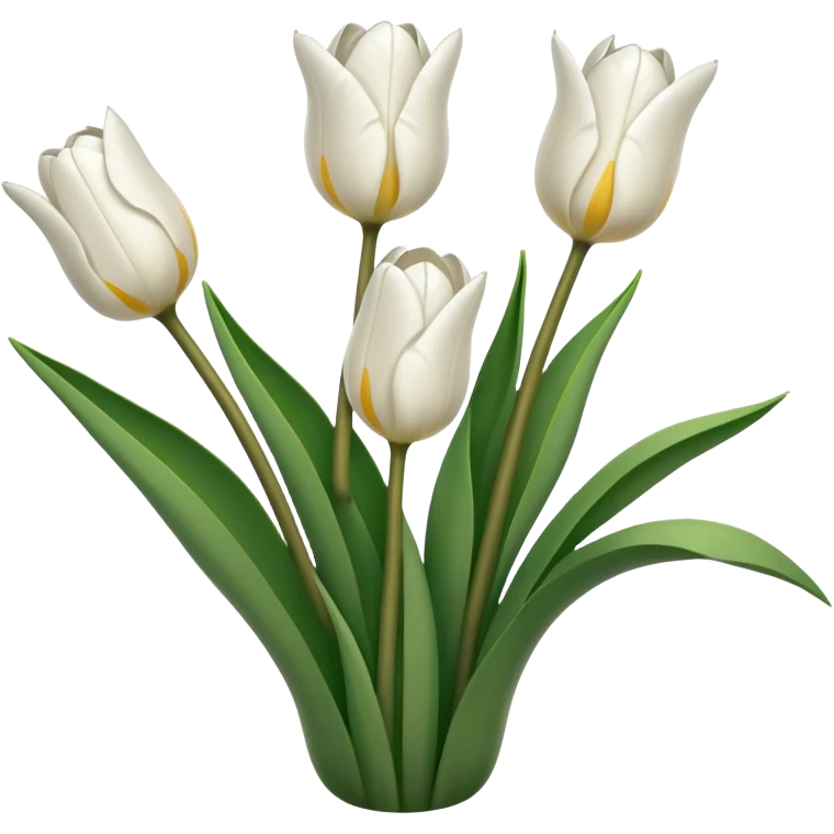 White tulips emoji