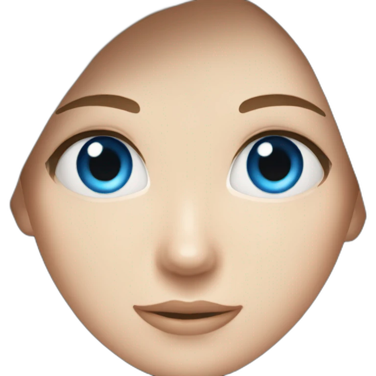white girl brown hair blue eyes with white guy blue eyes on black cap emoji