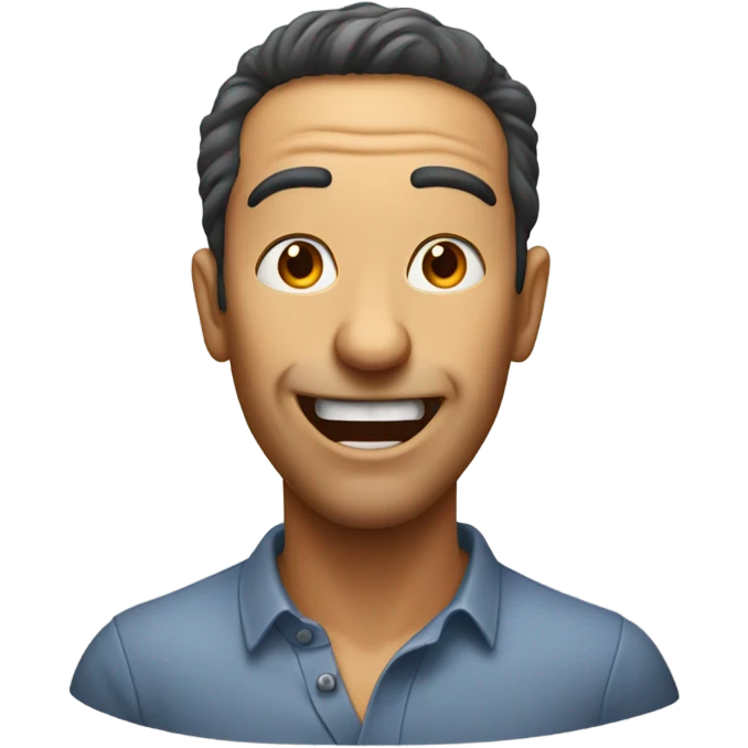 Man with large tongue emoji