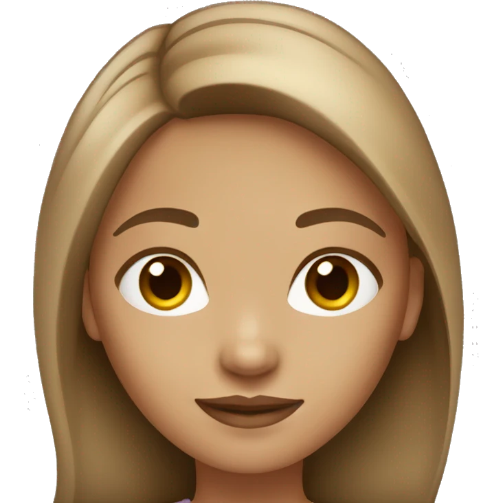 girl light brown hair emoji