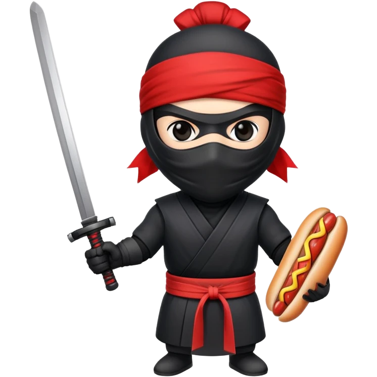Hotdog ninja emoji