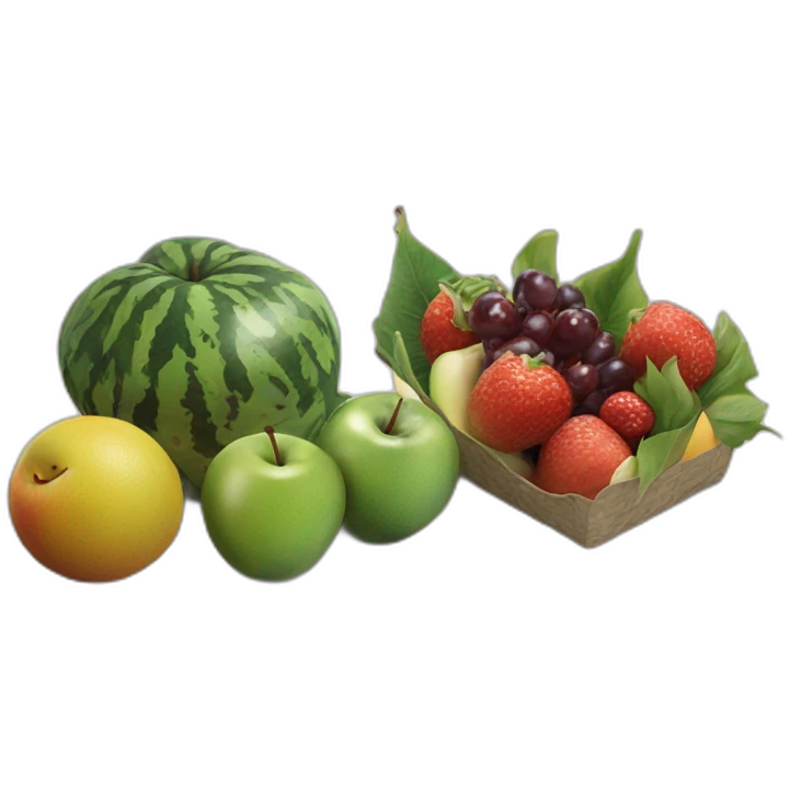 delicious fruit can still life emoji