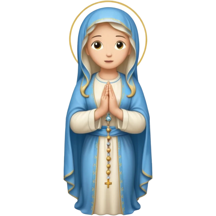 fullbody Virgin Mary praying, front view emoji