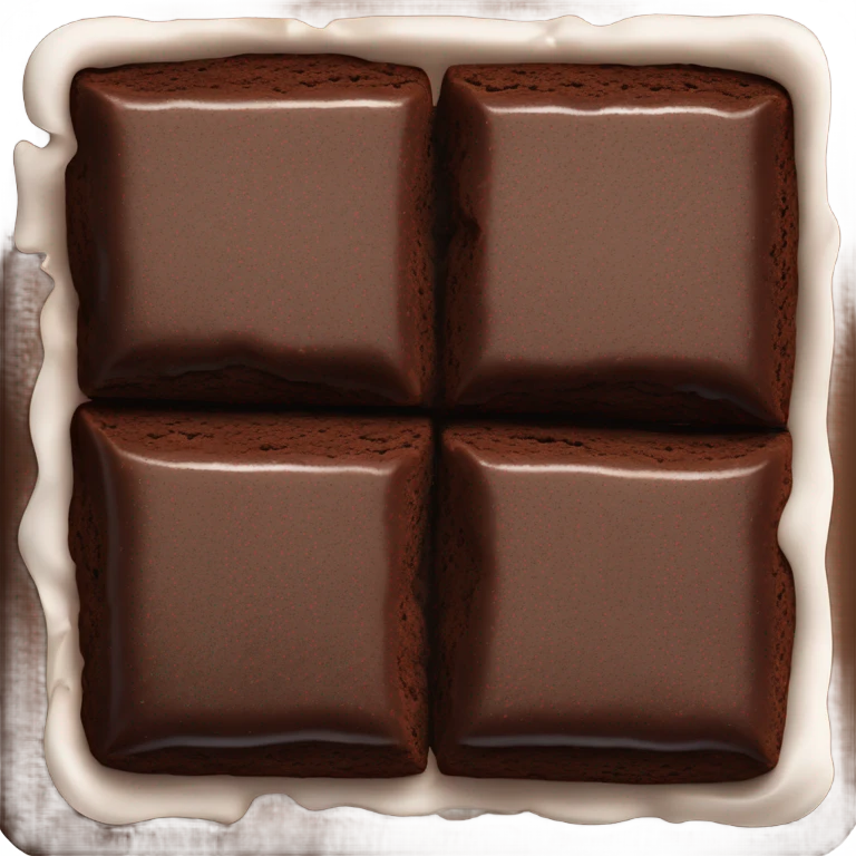 Chocolate brownie emoji