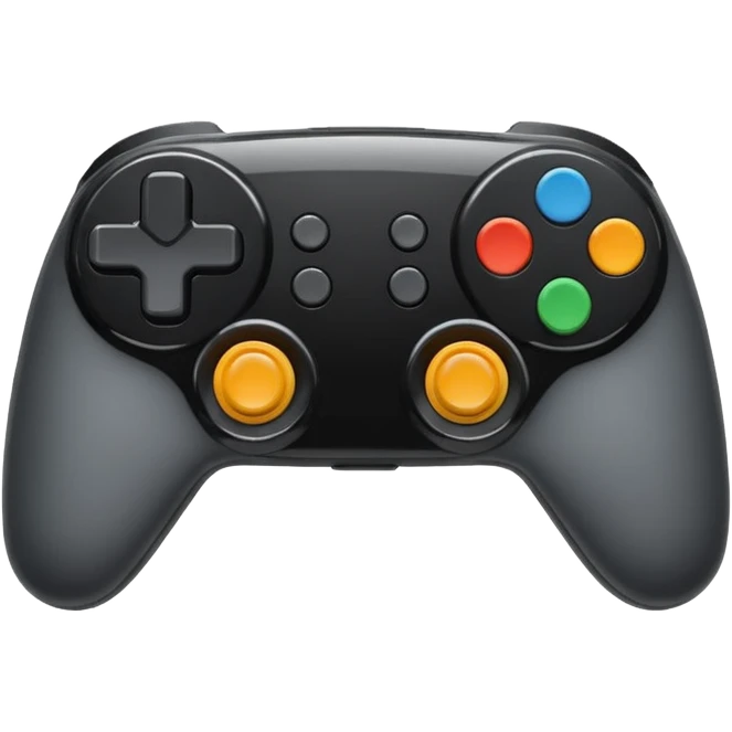 game controller, glossy buttons emoji