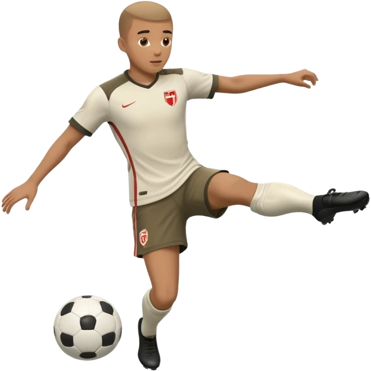 soccer player kicking a ball forward emoji