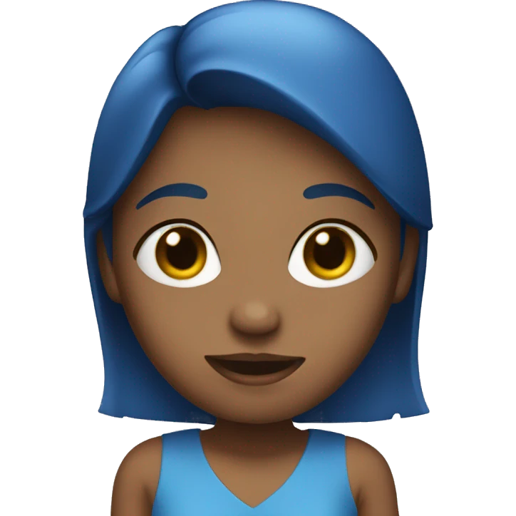 Girl with a blue dress emoji