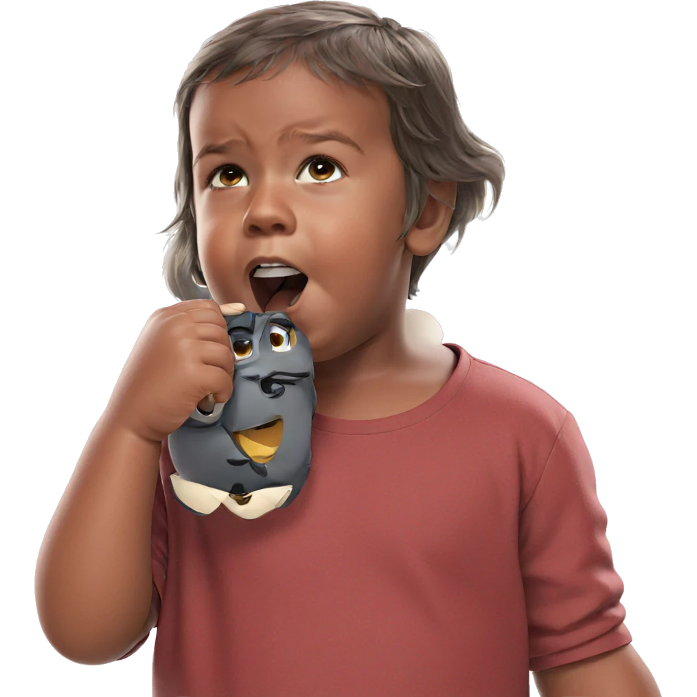 dark skin boy portrait emoji