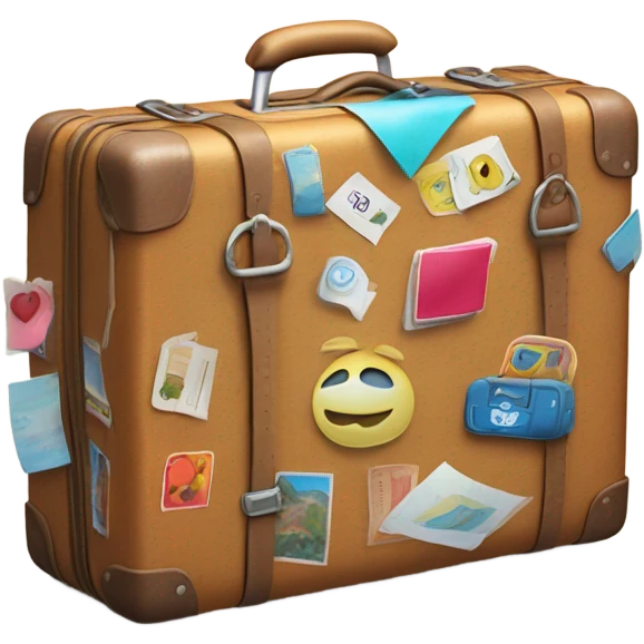 Happy suitcase  emoji