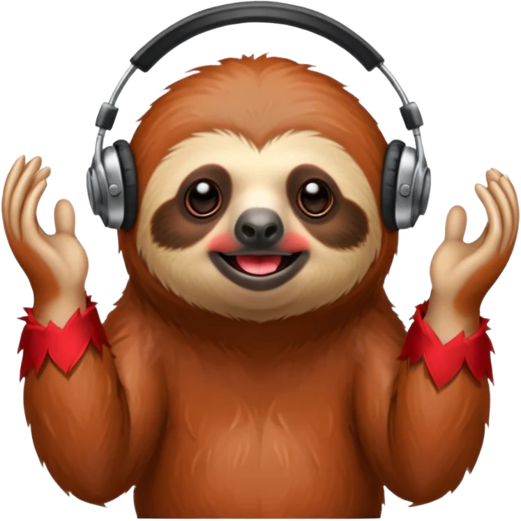 metal music red sloth emoji
