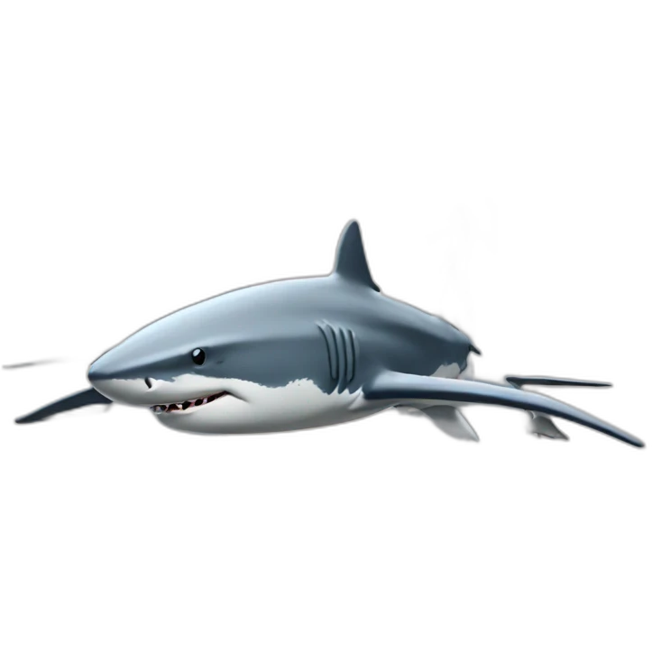 Shark on a plane with twin tower  emoji