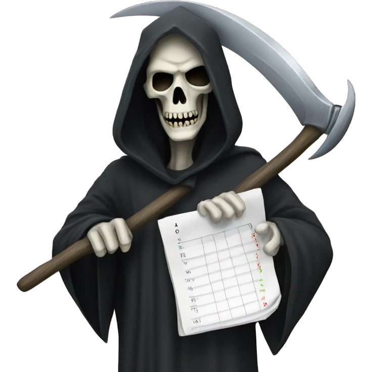 time sheet grim reaper emoji