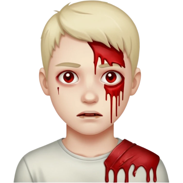 🧟‍♂️ but a young human with only the cuts emoji