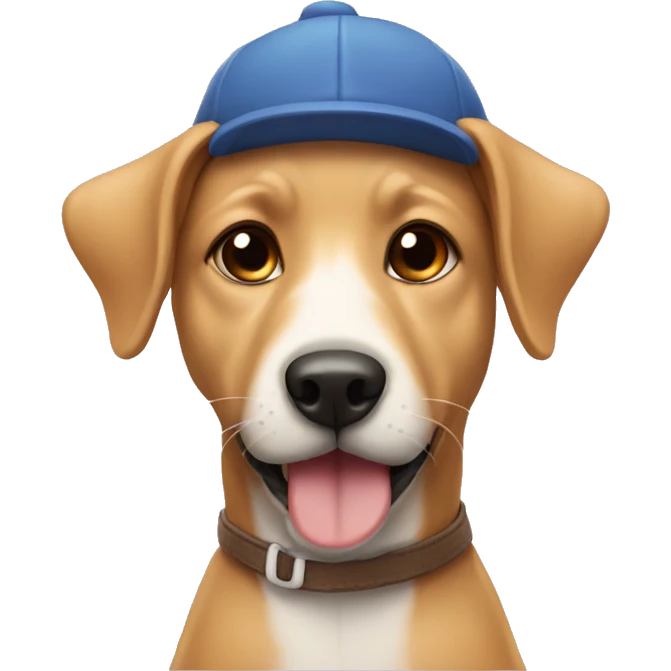 Perro con gorro emoji