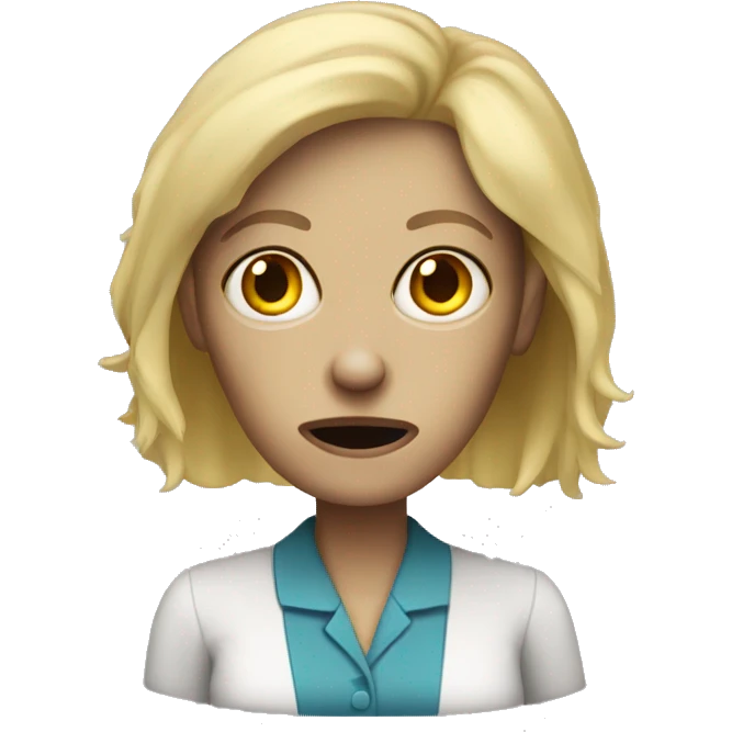 zombie middle age blonde teacher boring emoji