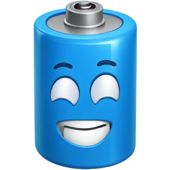 BLUE battery happy  emoji