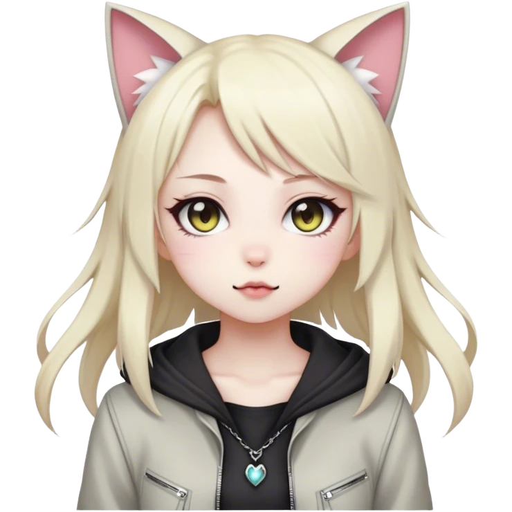 Edgy Kawaii Cute Cool Beautiful Elegant Pretty Anime Catgirl emoji