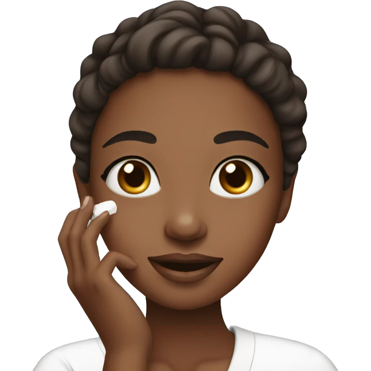 Girl doing her skincare  emoji