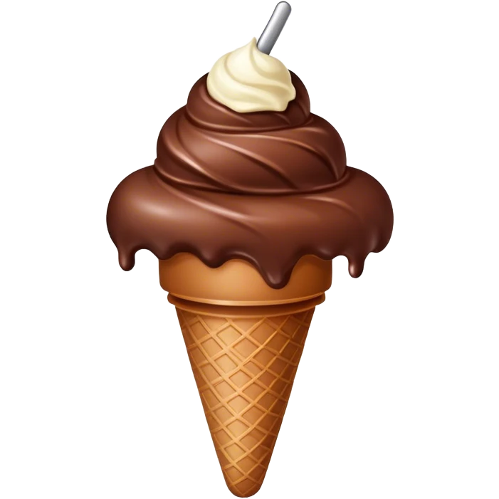 Chocolate ice cream  emoji