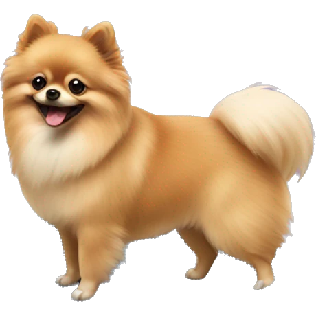 Pomeranian on a trampoline emoji