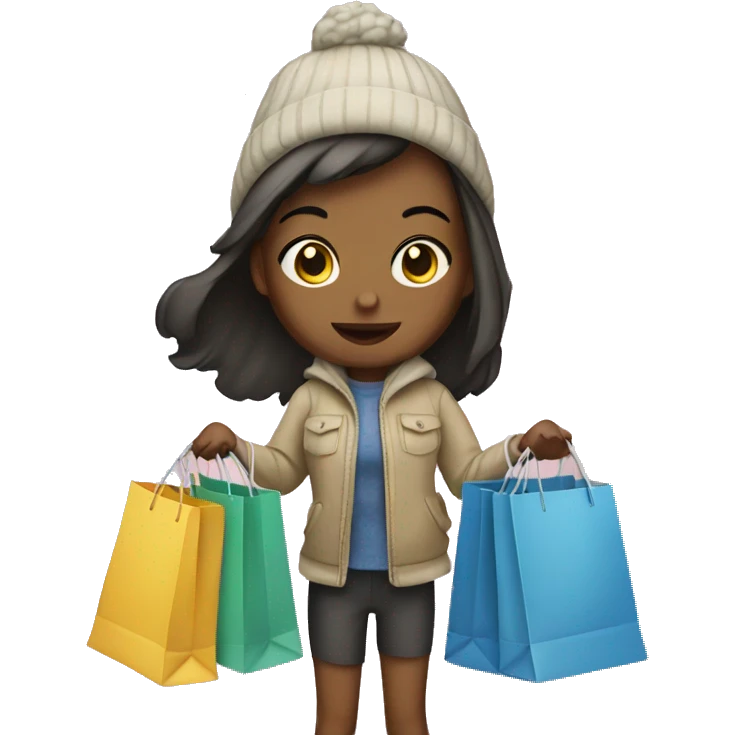 Girl with shopping bags  emoji