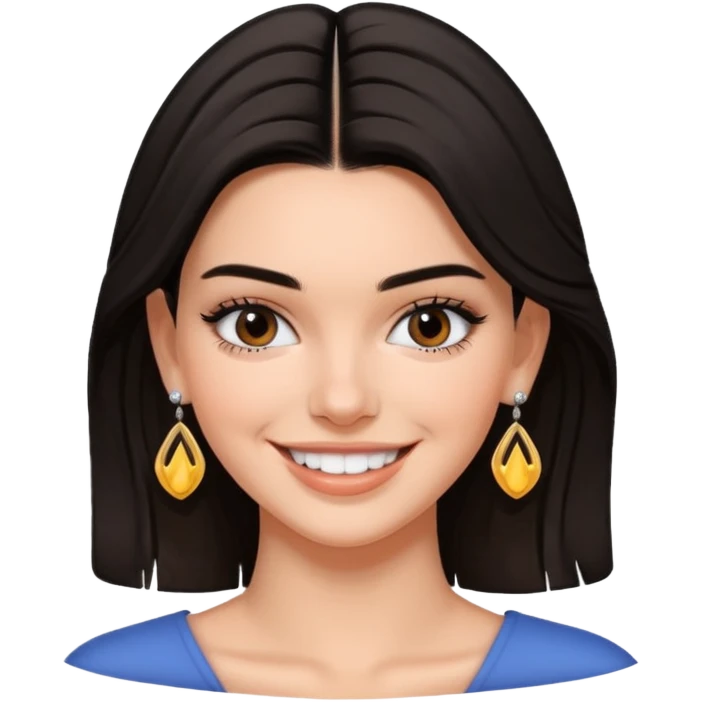 kendall jenner with earrings emoji