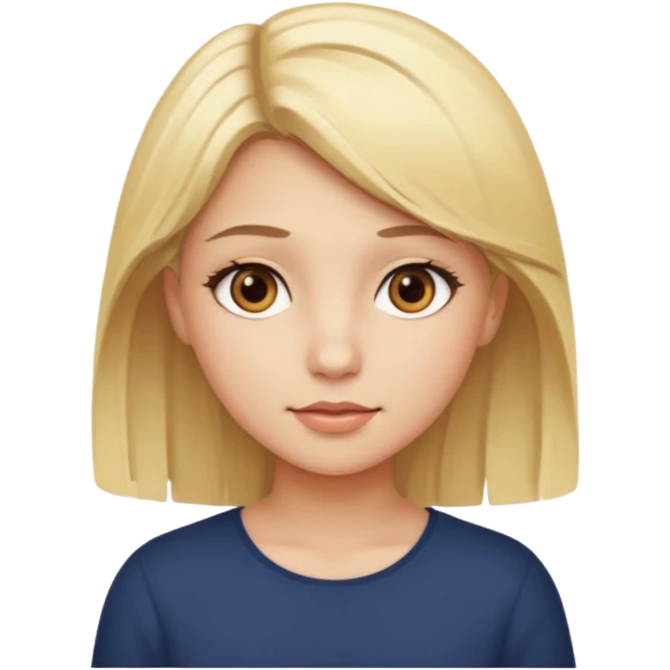 Girl Blonde and eyes brown emoji