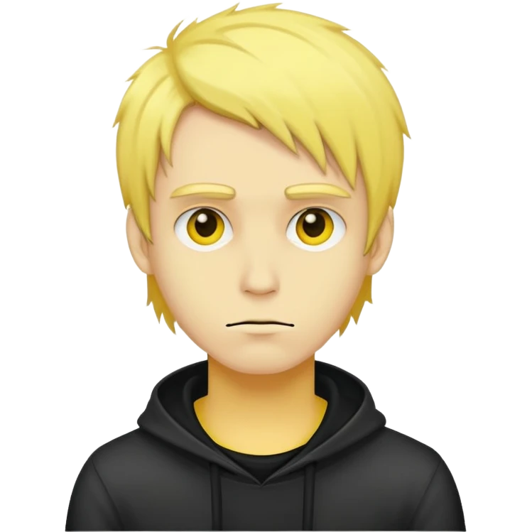 Make an yellow man like this 🙄 and make him have emo hairs emoji