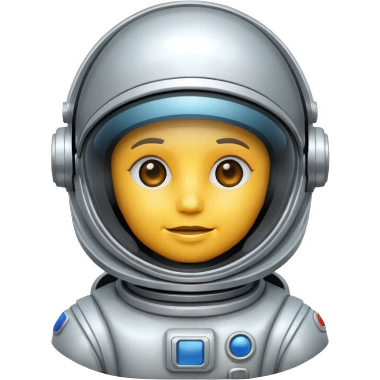 Futuristic astronaut helmet, sci-fi cartoon emoji, no background emoji