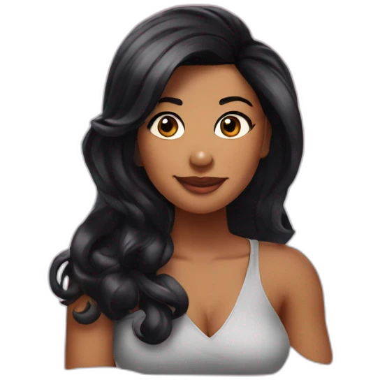 Da'Vine Joy Randolph straight black hair fat emoji