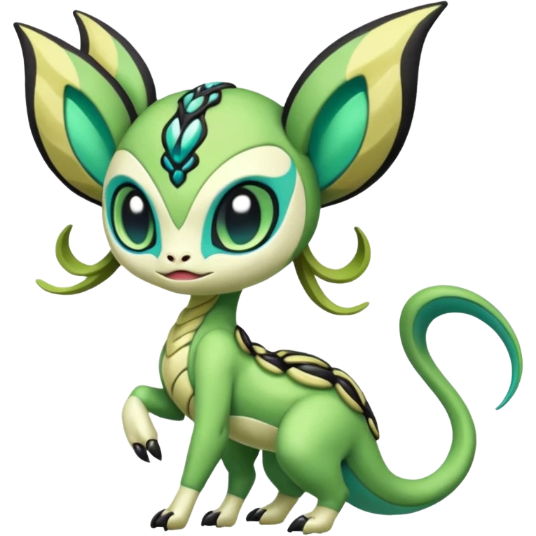 Colorful Exotic Meloetta-Virizion-Venom-Stitch-Fakémon-creature-hybrid emoji