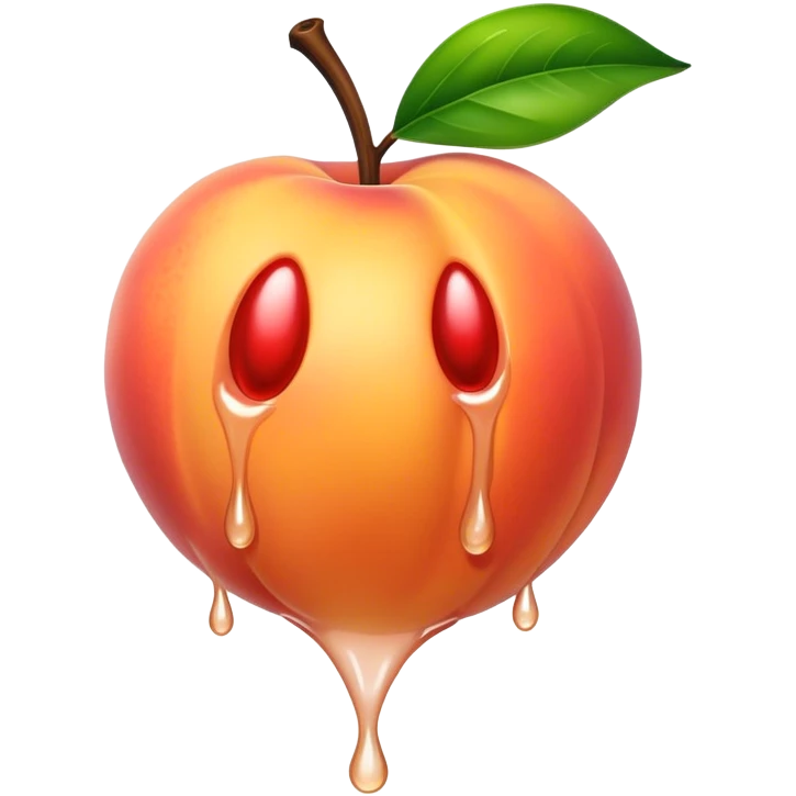 Dripping peach  emoji